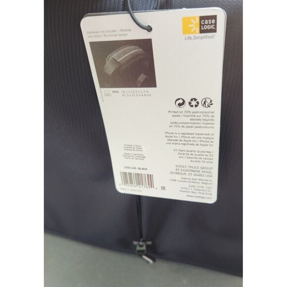 Case Logic 3201140 VNM-217 17" Notebook Carrying Case Messenger Bag Nylon BLACK - Picture 16 of 16